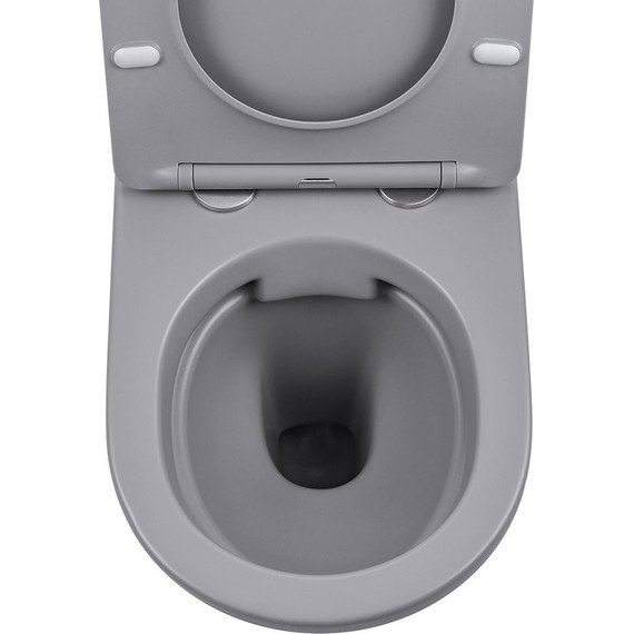 Унитаз подвесной безободковый Vincea Globo VT1-14SMG с крышкой микролифт, серый матовый, Цвет производителя: серый - фото, картинка 7 Унитаз подвесной безободковый Vincea Globo VT1-14SMG с крышкой микролифт, серый матовый, Цвет производителя: серый - фото 7