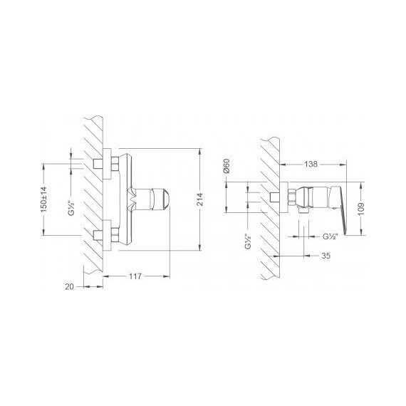 Смеситель для душа Lemark Point LM0303C - фото 2
