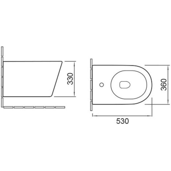 Биде подвесное Vincea Piatti VB1-11G1B, золото/черный - фото 2
