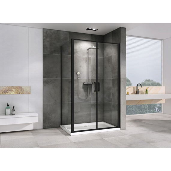 Душевое ограждение Abber Sonnenstrand 100x75 см AG04100BC-S75B, чёрный/прозрачное - фото 2