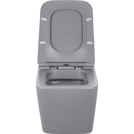 Унитаз подвесной безободковый Vincea Q-Line VT1-12MG с крышкой микролифт, серый матовый, Цвет производителя: серый - фото 6