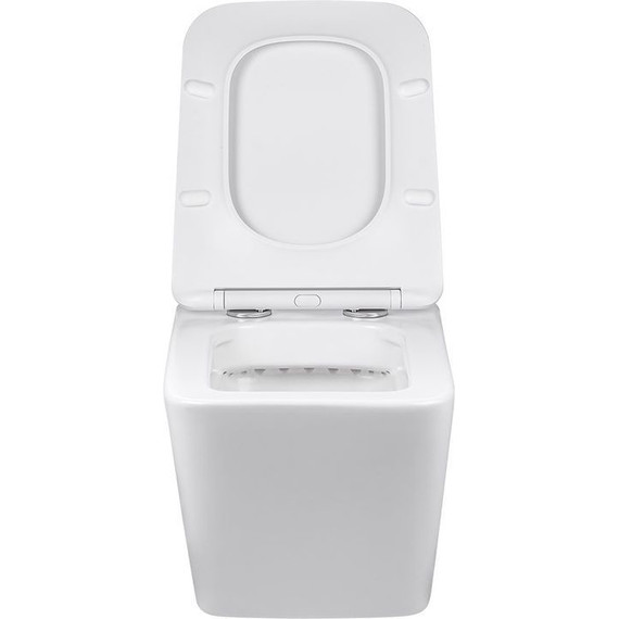 Унитаз подвесной безободковый Vincea Q-Line VT1-12 с крышкой микролифт, Цвет производителя: белый - фото 6