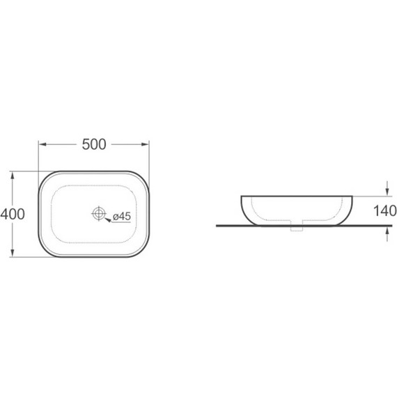 Раковина-чаша Vincea 50 см VBS-101MG, серый матовый - фото 2