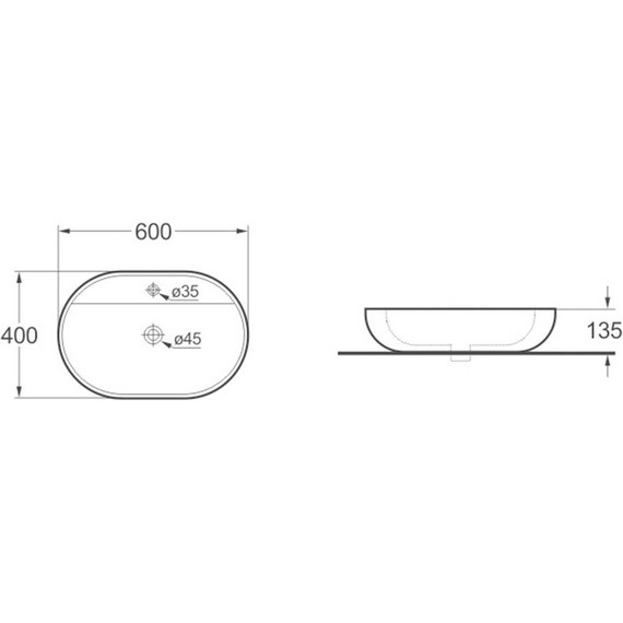 Раковина-чаша Vincea 60 см VBS-122 - фото 3