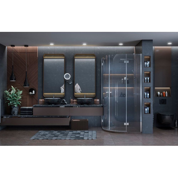 Душевое ограждение Ambassador Diamond 100x100 см 12011102, хром/прозрачное - фото 3