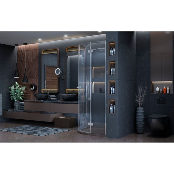 Душевое ограждение Ambassador Diamond 100x100 см 12011102, хром/прозрачное - фото 4