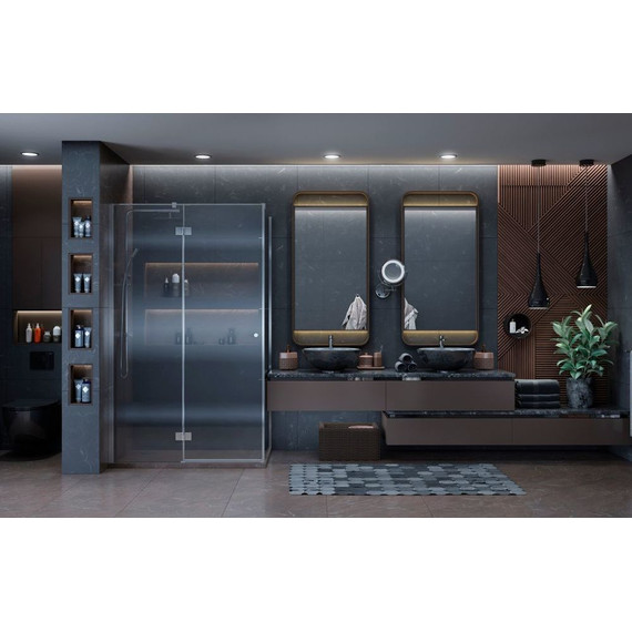 Душевое ограждение Ambassador Diamond 120x80 см 12011104L L, хром/прозрачное - фото 3