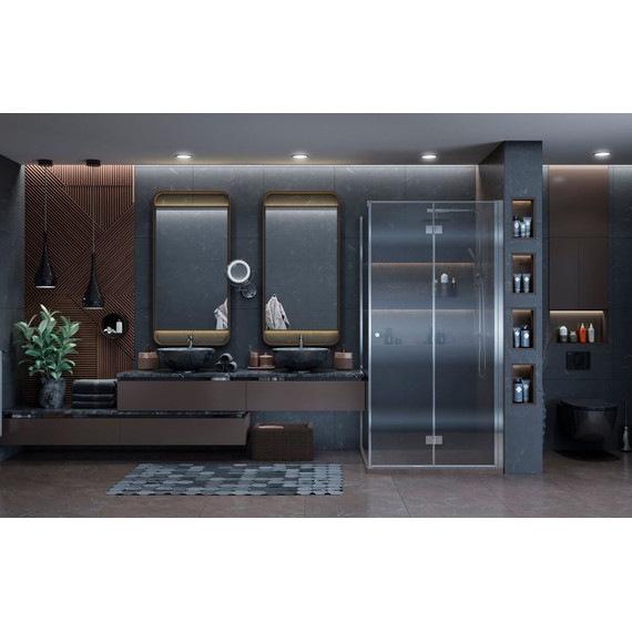 Душевое ограждение Ambassador Diamond 100x100 см 12011106R R, хром/прозрачное - фото 3