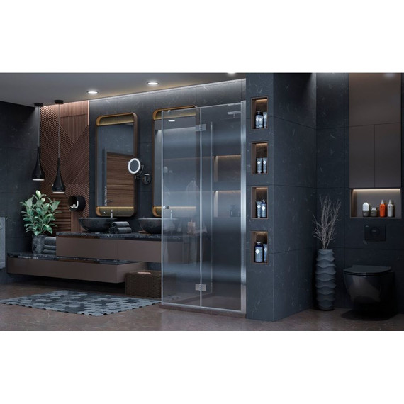 Душевое ограждение Ambassador Diamond 100x100 см 12011106R R, хром/прозрачное - фото 4