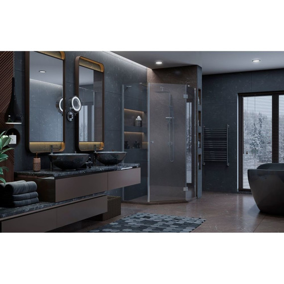 Душевое ограждение Ambassador Diamond 90x90 см 12011111R R, хром/прозрачное - фото 2