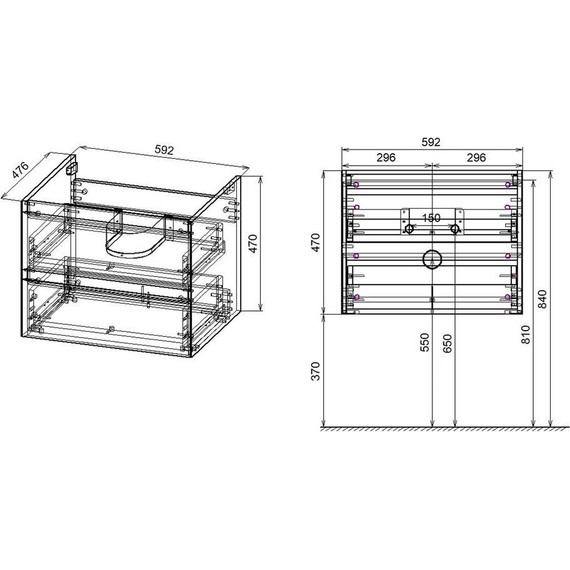 Тумба подвесная с раковиной Vincea Luka 60 см VMC-2L600NO (раковина белая VCB-13600W), натуральный дуб - фото, картинка 11 Тумба подвесная с раковиной Vincea Luka 60 см VMC-2L600NO (раковина белая VCB-13600W), натуральный дуб - фото 11