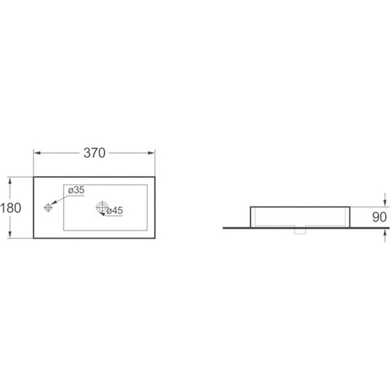 Раковина подвесная Vincea 37 см VBS-133L - фото 2