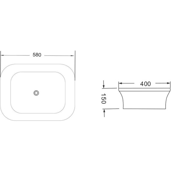 Раковина-чаша Vincea 58 см VBS-204 - фото 2
