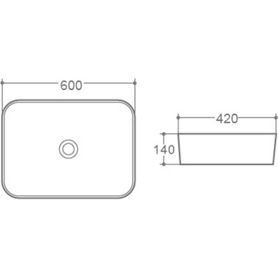 Раковина-чаша Vincea 60 см VBS-304 - фото 2