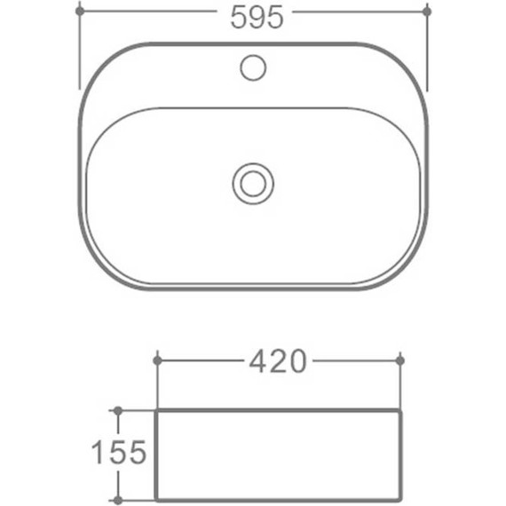 Раковина-чаша Vincea 59 см VBS-306 - фото 2