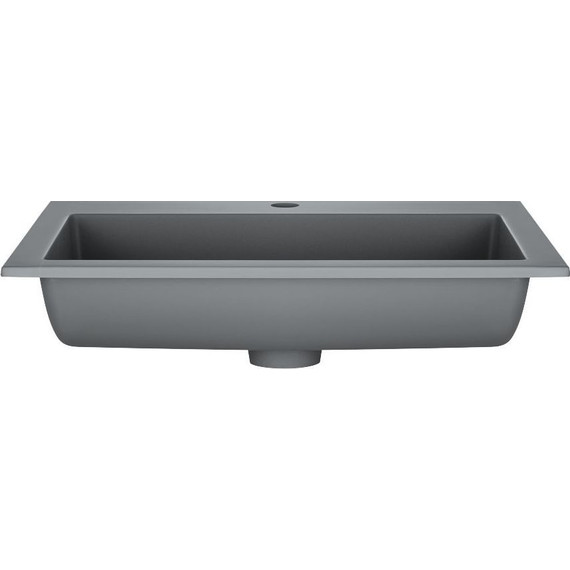 Тумба подвесная с раковиной Vincea Chiara 60 см VMC-2C600RO (раковина серая VCB-13600G), тёмный дуб - фото 6