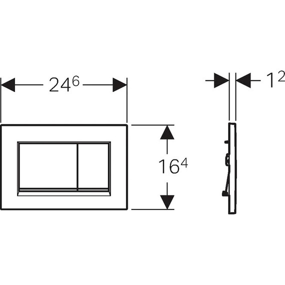 Кнопка смыва Vincea VFP-001MB, черный матовый - фото 2