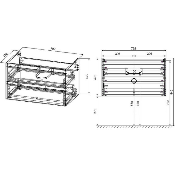 Тумба подвесная с раковиной Vincea Luka 80 см VMC-2L800RO (раковина белая VCB-13800W), тёмный дуб - фото 11