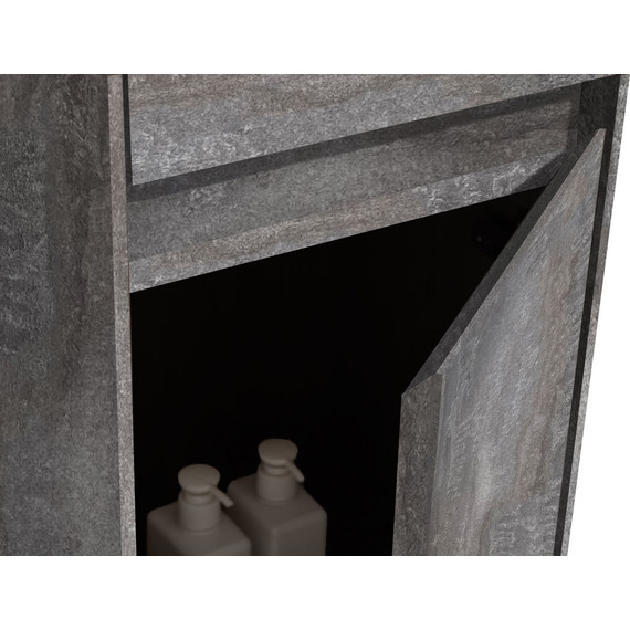 Пенал подвесной Vincea Chiara/Luka 35 см VSC-2CL150GS, серый камень - фото 3