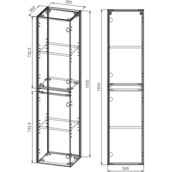Пенал подвесной Vincea Chiara/Luka 35 см VSC-2CL150NO, натуральный дуб - фото 4