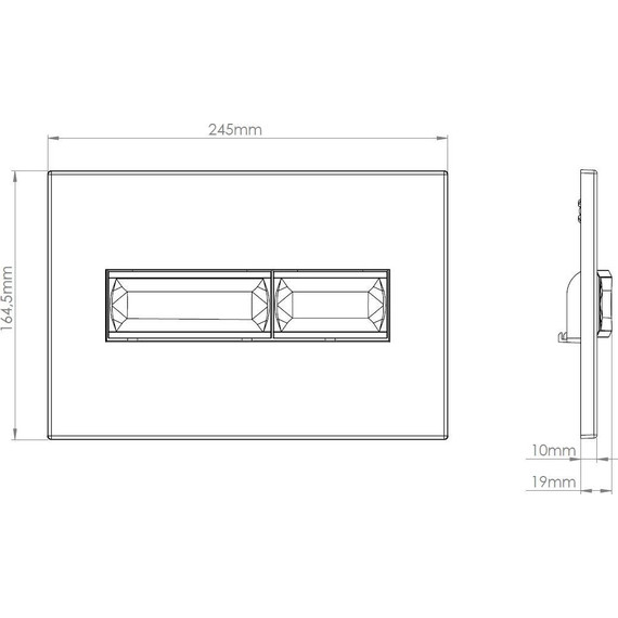 Кнопка смыва Vincea Line VFP-732MG, серый матовый - фото 2