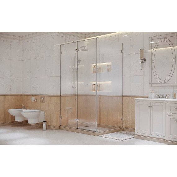 Душевое ограждение Ambassador Abner 120x80 см 10011103L L, хром/прозрачное - фото 2