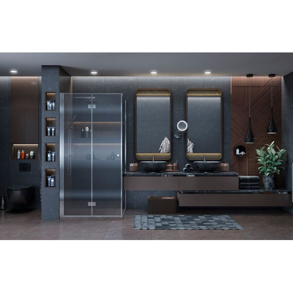 Душевое ограждение Ambassador Diamond 100x100 см 12011106L L, хром/прозрачное - фото 3