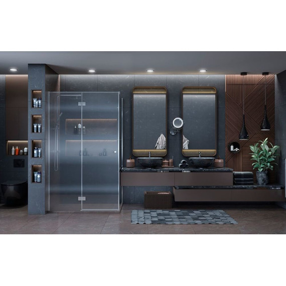 Душевое ограждение Ambassador Diamond 120x80 см 12011107L L, хром/прозрачное - фото 3