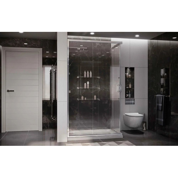 Душевое ограждение Ambassador Kingston 100x80 см 14011120, хром/прозрачное - фото 4