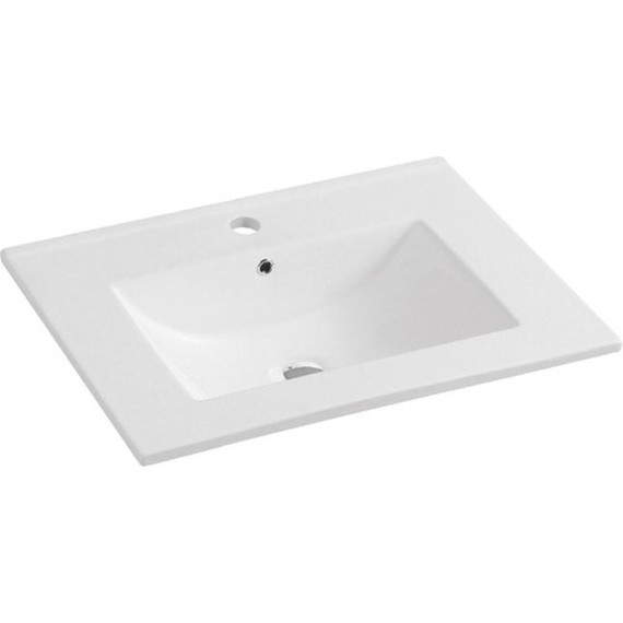 Тумба подвесная с раковиной Vincea Mia 60 см VMC-2MC600RW, тёмное дерево - фото 3