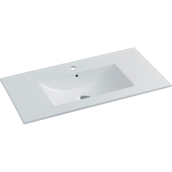 Тумба подвесная с раковиной Vincea Mia 90 см VMC-2MC900RW, тёмное дерево - фото 6