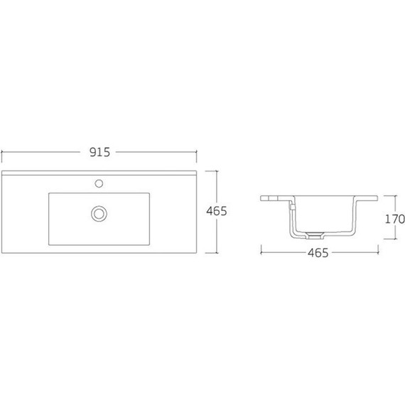 Тумба подвесная с раковиной Vincea Mia 90 см VMC-2MC900BT, бетон - фото 7