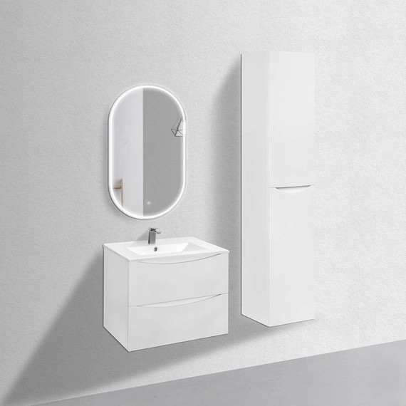 Тумба подвесная с раковиной Vincea Mia 70 см VMC-2MC700GW, белый глянец - фото 3