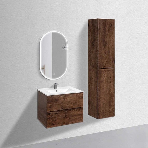 Тумба подвесная с раковиной Vincea Mia 70 см VMC-2MC700RW, тёмное дерево - фото, картинка 3 Тумба подвесная с раковиной Vincea Mia 70 см VMC-2MC700RW, тёмное дерево - фото 3