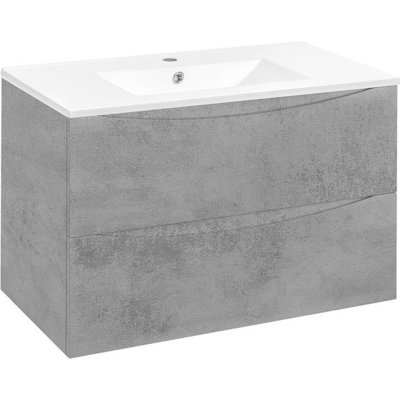 Тумба подвесная с раковиной Vincea Mia 90 см VMC-2MC900BT, бетон - фото 5