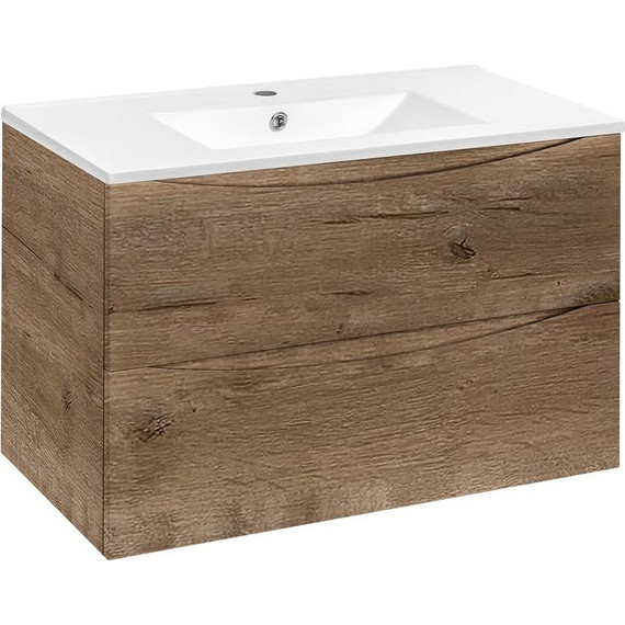 Тумба подвесная с раковиной Vincea Mia 90 см VMC-2MC900VO, дуб винтаж - фото 5