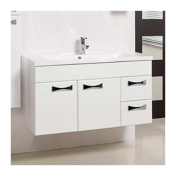 Тумба подвесная с раковиной Акватон Диор 120 см 1A110601DR010, белый - фото 5