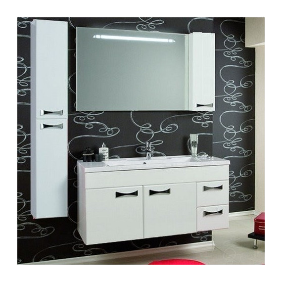 Тумба подвесная с раковиной Акватон Диор 120 см 1A110601DR010, белый - фото 6