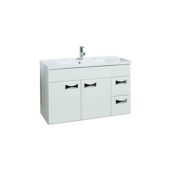 Тумба подвесная с раковиной Акватон Диор 80 см 1A167801DR010, белый - фото 