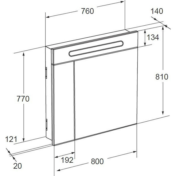 Зеркальный шкаф ROCA VICTORIA NORD 80 см ZRU9000033 - фото, картинка 3 Зеркальный шкаф ROCA VICTORIA NORD 80 см ZRU9000033 - фото 3