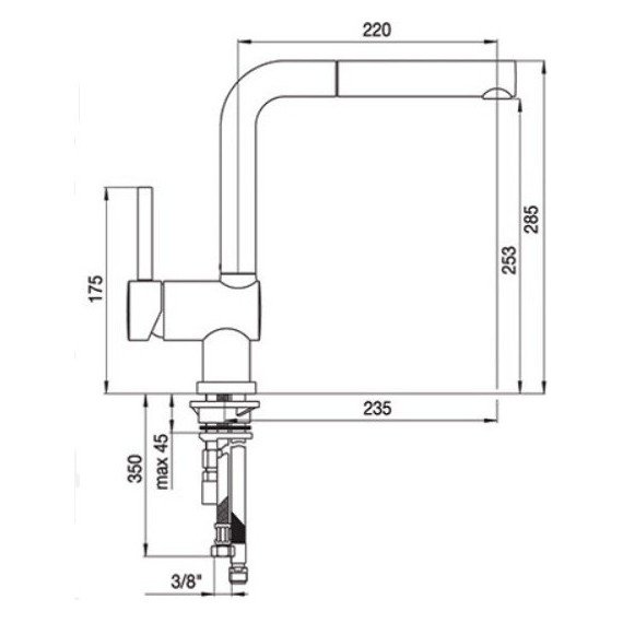 Смеситель для кухни Schock PIEGA-D 710125, хром - фото 2