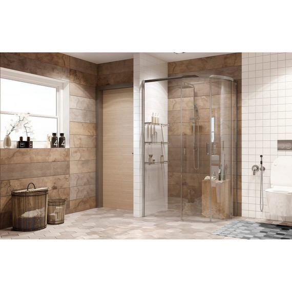 Душевое ограждение Ambassador Queen 120х80 см 11011103L L, хром/прозрачное - фото 3