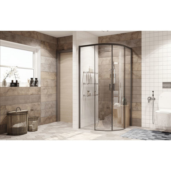 Душевое ограждение Ambassador Queen 90x90 см 11011201Black, чёрный/прозрачное - фото 2