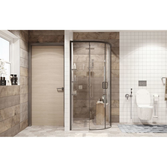 Душевое ограждение Ambassador Queen 90x90 см 11011201Black, чёрный/прозрачное - фото 3