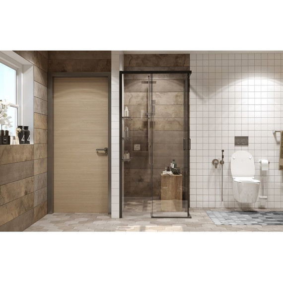 Душевое ограждение Ambassador Queen 100x100 см 11011204Black, чёрный/прозрачное - фото 3