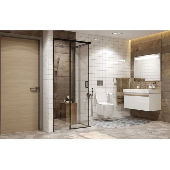 Душевое ограждение Ambassador Queen 90x90 см 11011203Black, чёрный/прозрачное - фото 4