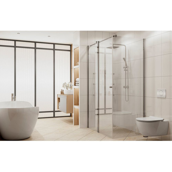 Душевое ограждение Ambassador Nord 120x80 см 13011107, хром/прозрачное - фото 2