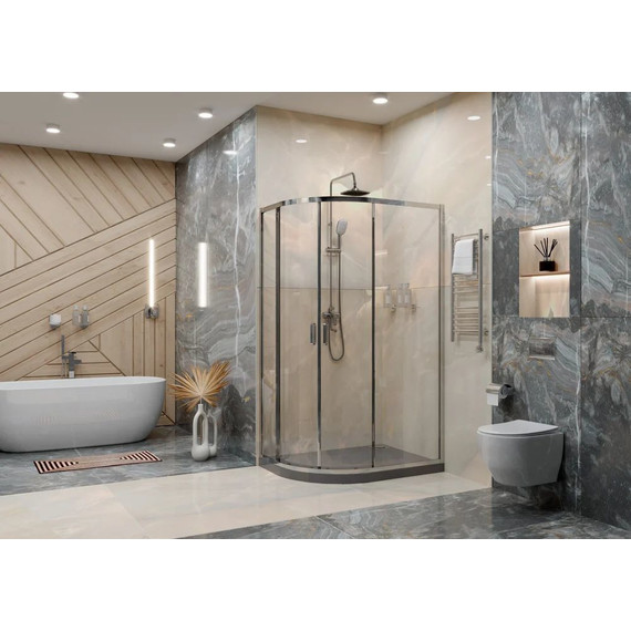 Душевое ограждение Ambassador Kingston 100x90 см 14011107, хром/прозрачное - фото 3