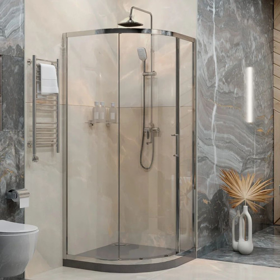 Душевое ограждение Ambassador Kingston 90x90 см 14011112, хром/прозрачное - фото 2