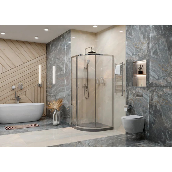 Душевое ограждение Ambassador Kingston 100x100 см 14011113, хром/прозрачное - фото 3